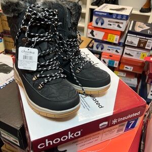 🔥🔥 Chooka Black and Tan Insulated Boots BRAND NEW women size 7